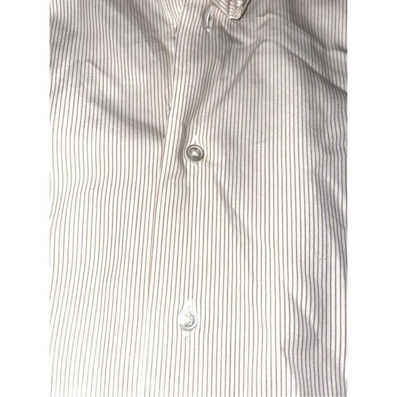 Gitman Bros Vtge Cambridge Oxford Brown Stripe Button Down USA Mens 17.5/35 Shir - Picture 3 of 4